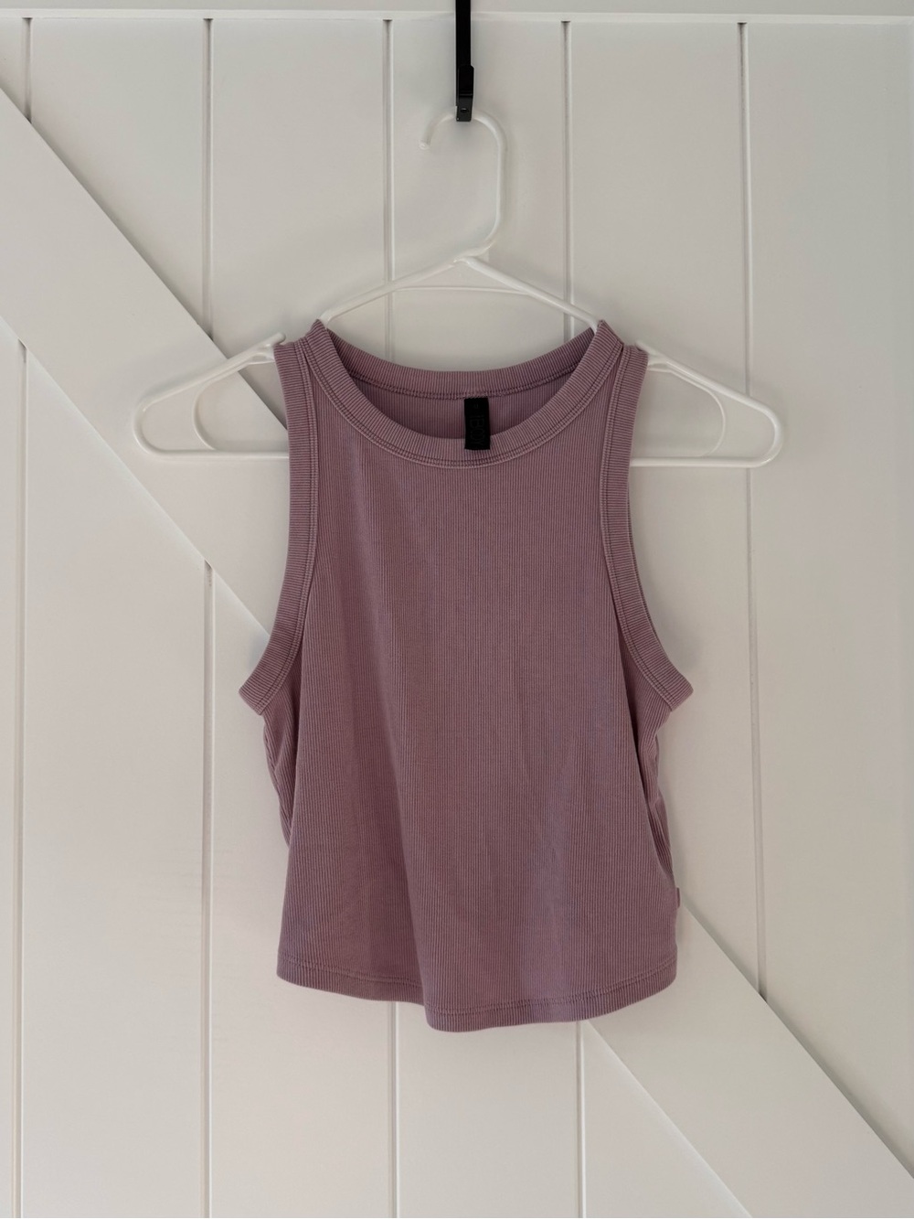 Cotton On Body Active Mauve Ribbed Curve Hem High Neck Tank Size Medium